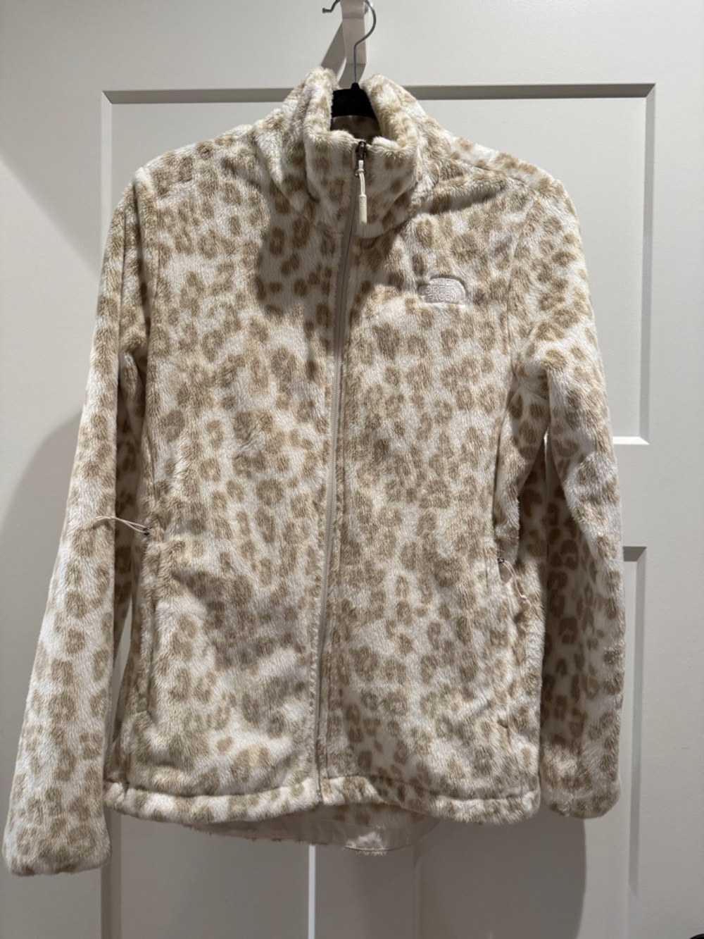 North Face leopard fleece jacket